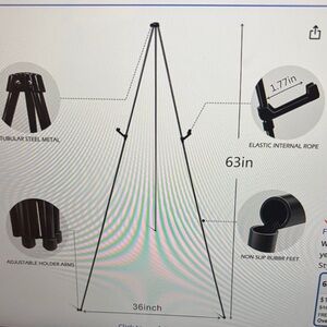 Amazon Black Adjustable Tripod Easel